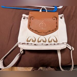 Mandalorian Danielle Nicole  White and Brown Loungefly Bag